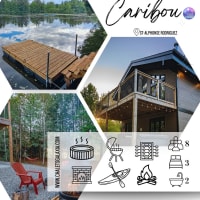 Chalet Caribou- BORD LAC GÉRARD- SPA- Kayaks